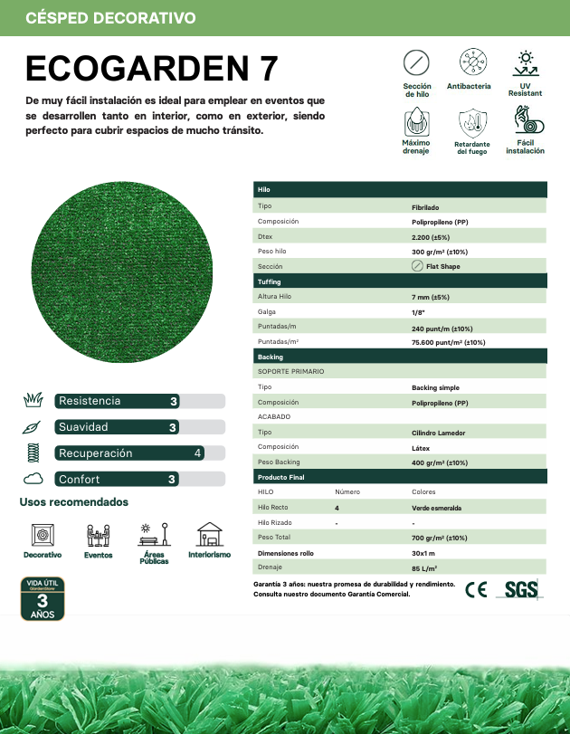 ECOGARDEN 7mm - 6,05 €/m2
