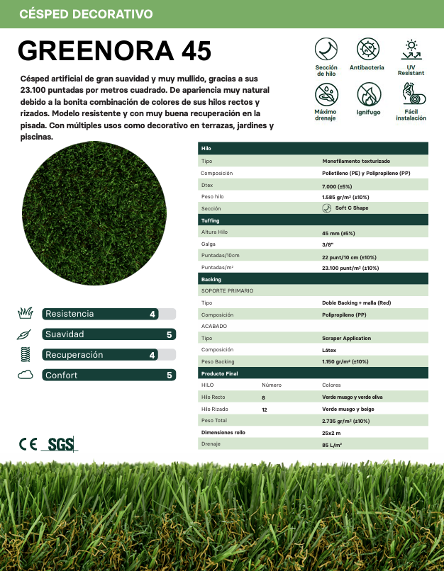 GREENORA 45mm - 29,52 €/m2